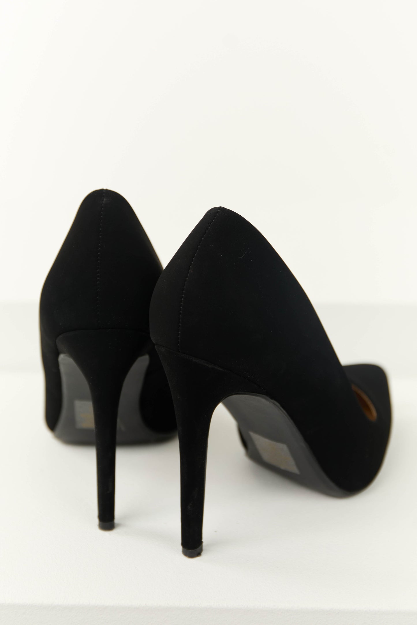 Black Suede Pointed Toe High Heel Pumps for Women